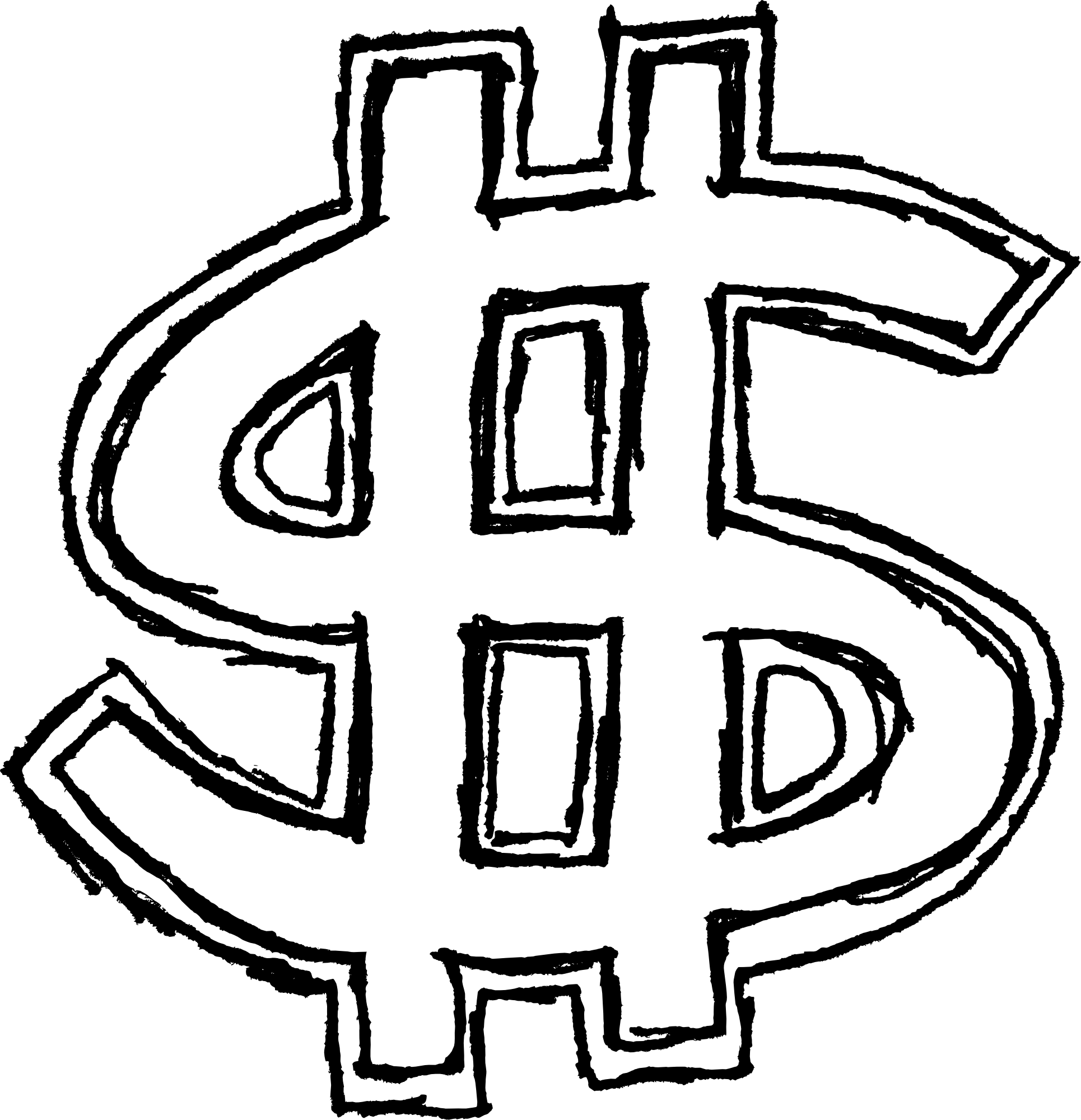 1930x2000 5 Dollar Sign Money Drawing (Png Transparent)