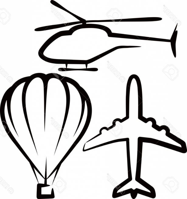 615x653 Simple Airplane Drawing Simple Illustration With Air Transport