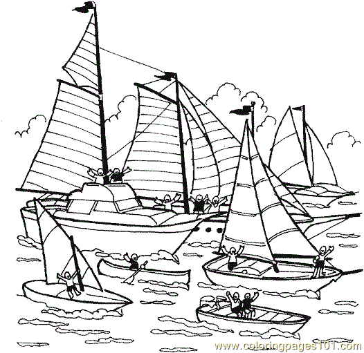 526x511 Drawn Sailing Ship Water Transportation