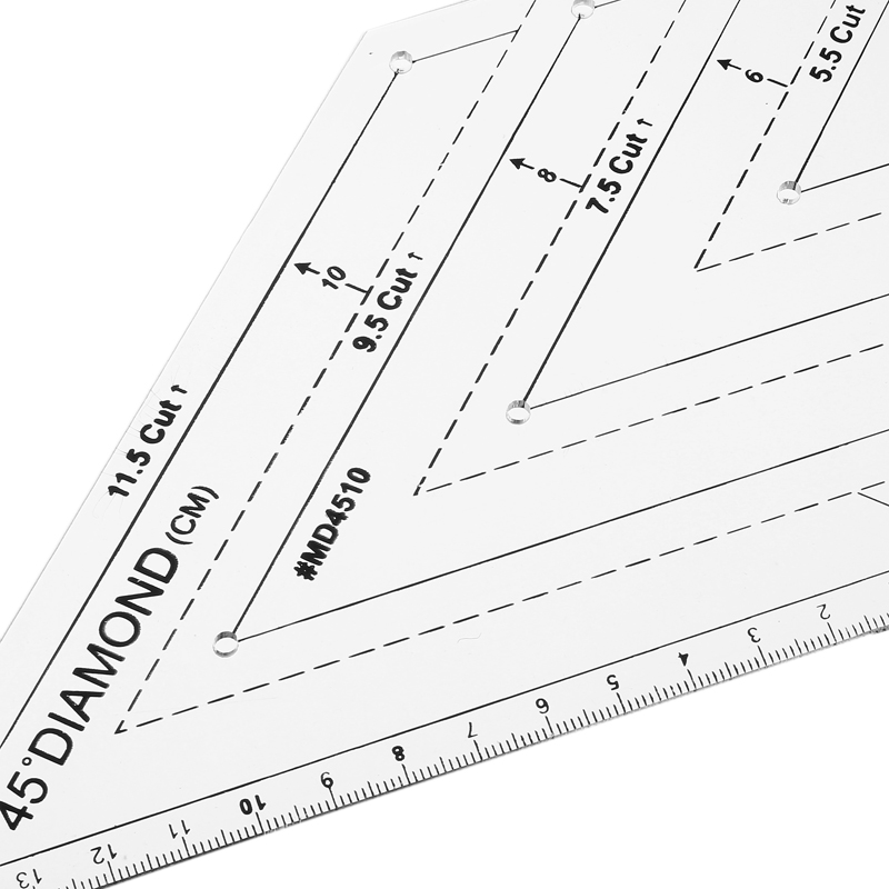 800x800 Transparent Quilting Sewing Patchwork Craft Scale Ruler Trapezoid