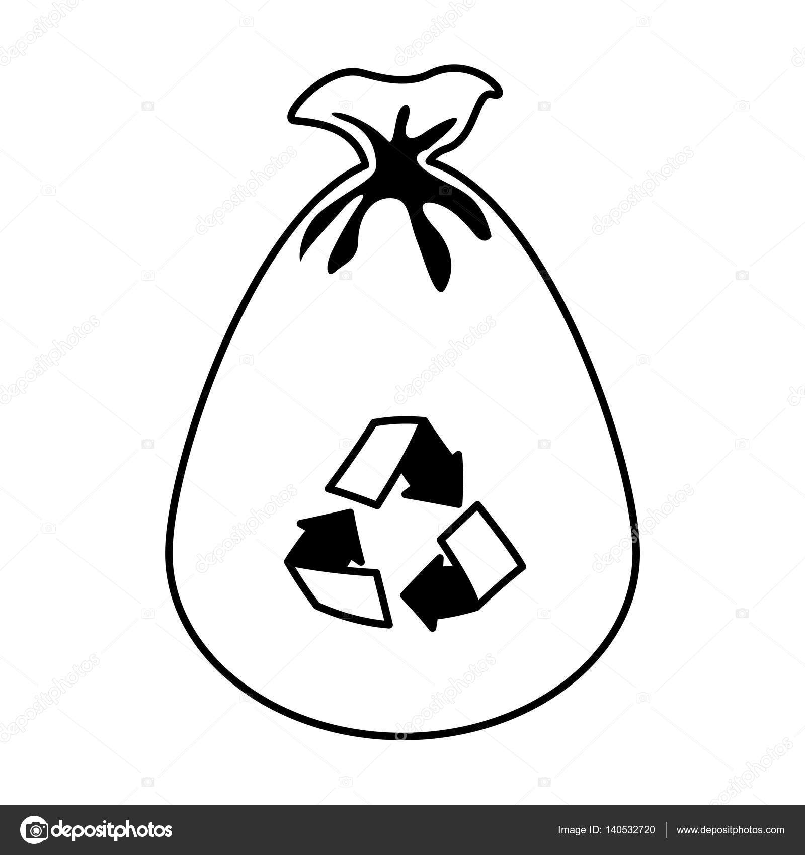 1600x1700 Garbage Bag Isolated Icon Stock Vector Yupiramos