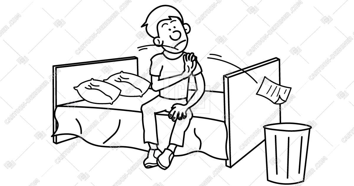 1200x630 Boy Throwing Out Paper On Trash Can Cartoon