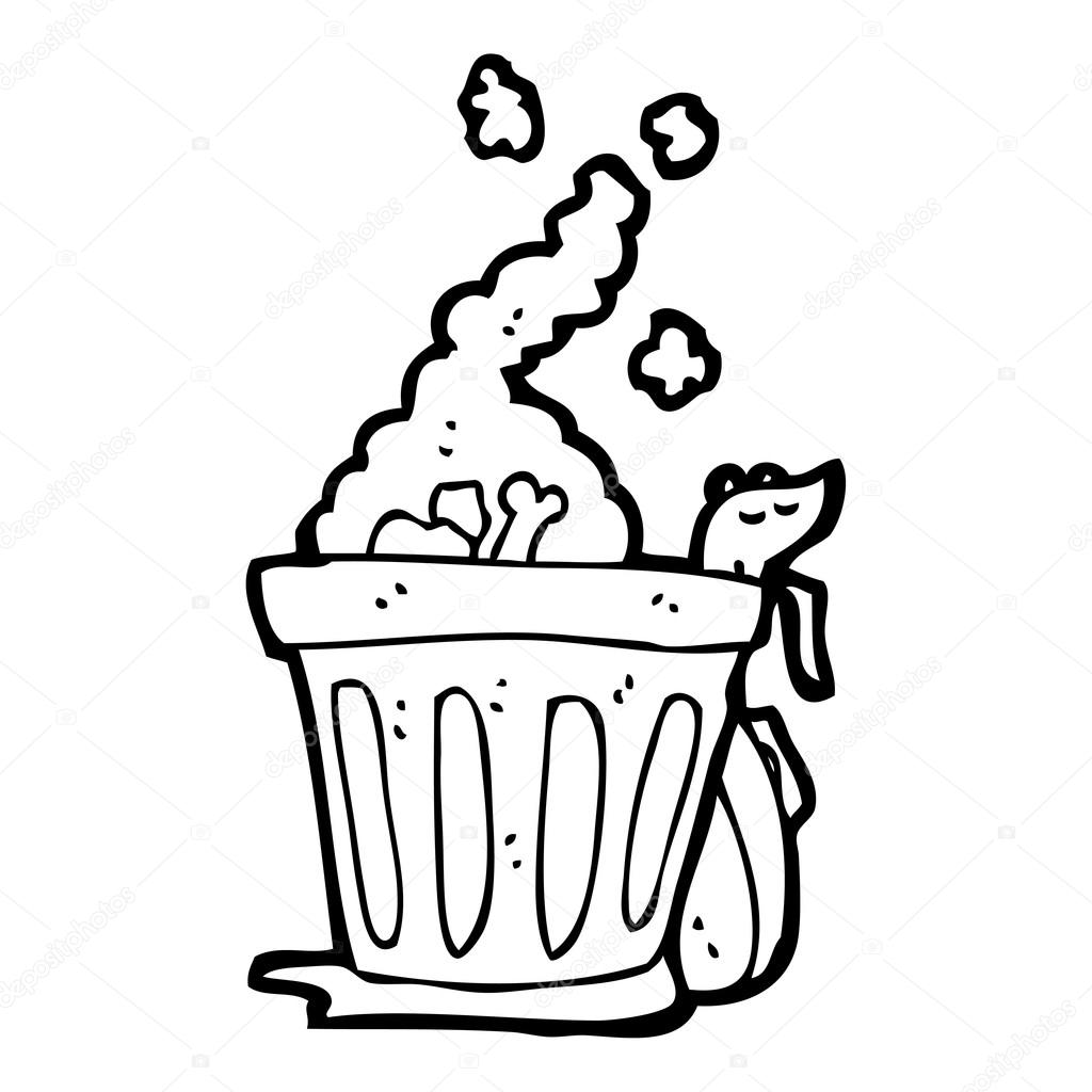 1024x1024 Rat On Trash Can Cartoon Stock Vector Lineartestpilot