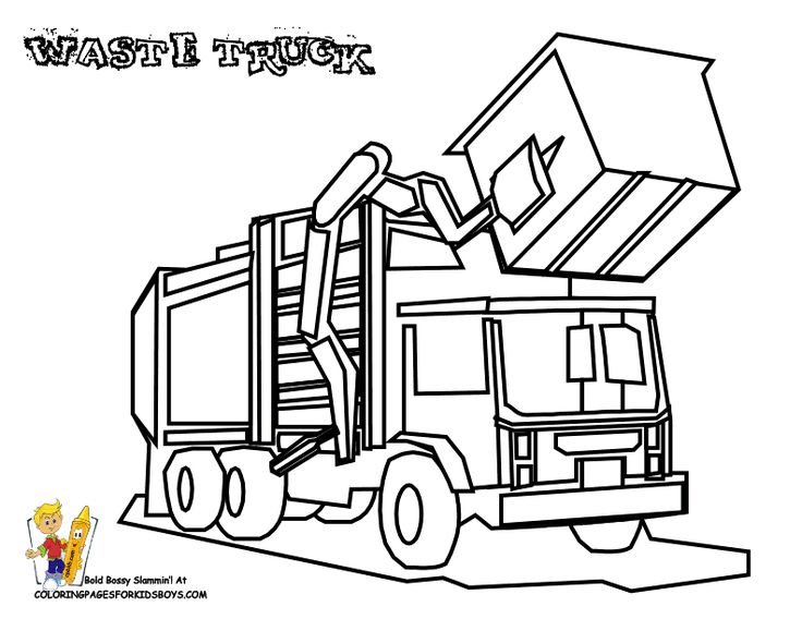 736x568 How To Draw A Garbage Truck Collection