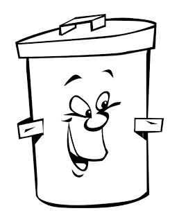 258x320 Garbage Can Coloring Pages