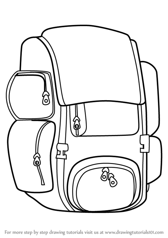 567x800 Step By Step How To Draw Travel Bag Easy