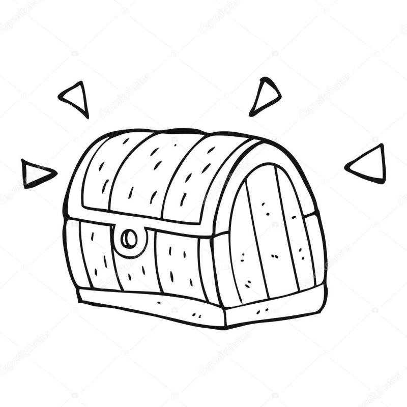 800x800 Treasure Box Clipart Black And White