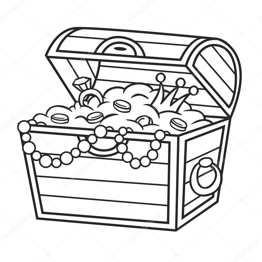 1024x1024 Cartoon Pirate Treasure Stock Vector Balakoboz