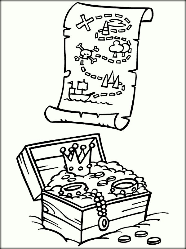 600x800 Treasure Chest Coloring Pages