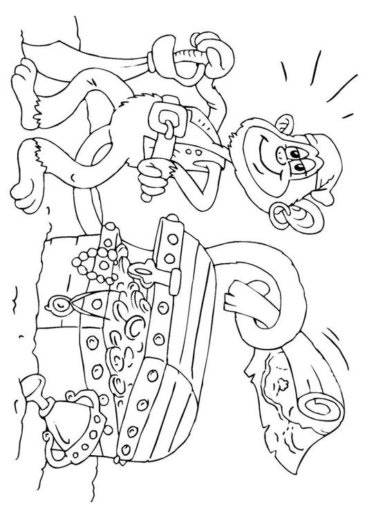 531x750 Coloring Page Treasure Chest
