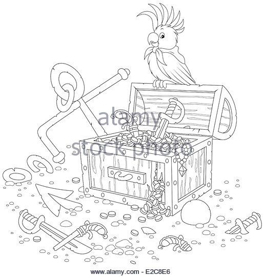 515x540 Pirate Treasure Chest Black And White Stock Photos Amp Images