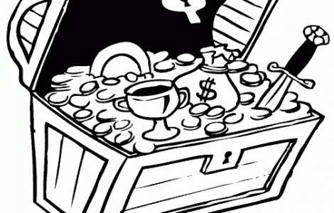 470x300 Treasure Chest Line Drawing Download Free Printable Coloring Pages