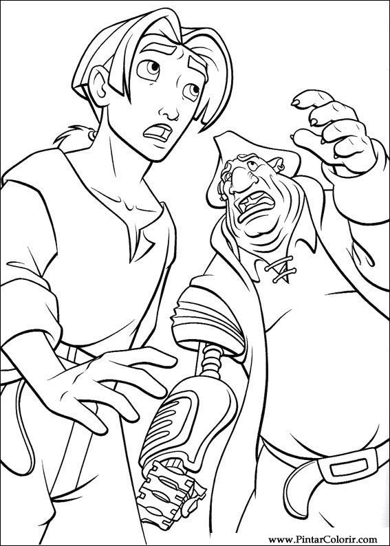 567x794 Drawings To Paint Amp Colour Treasure Planet