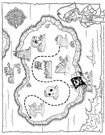 350x453 Pirate Treasure Map