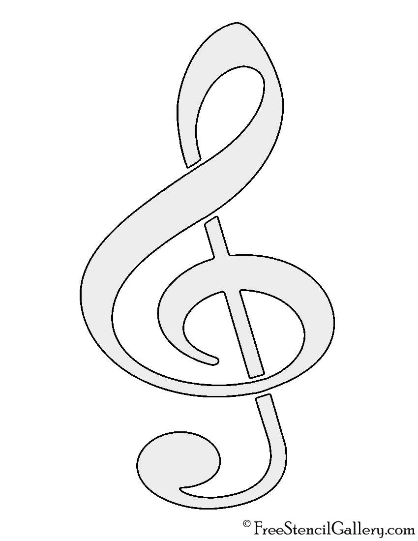 850x1100 Treble Clef Stencil Free Stencil Gallery