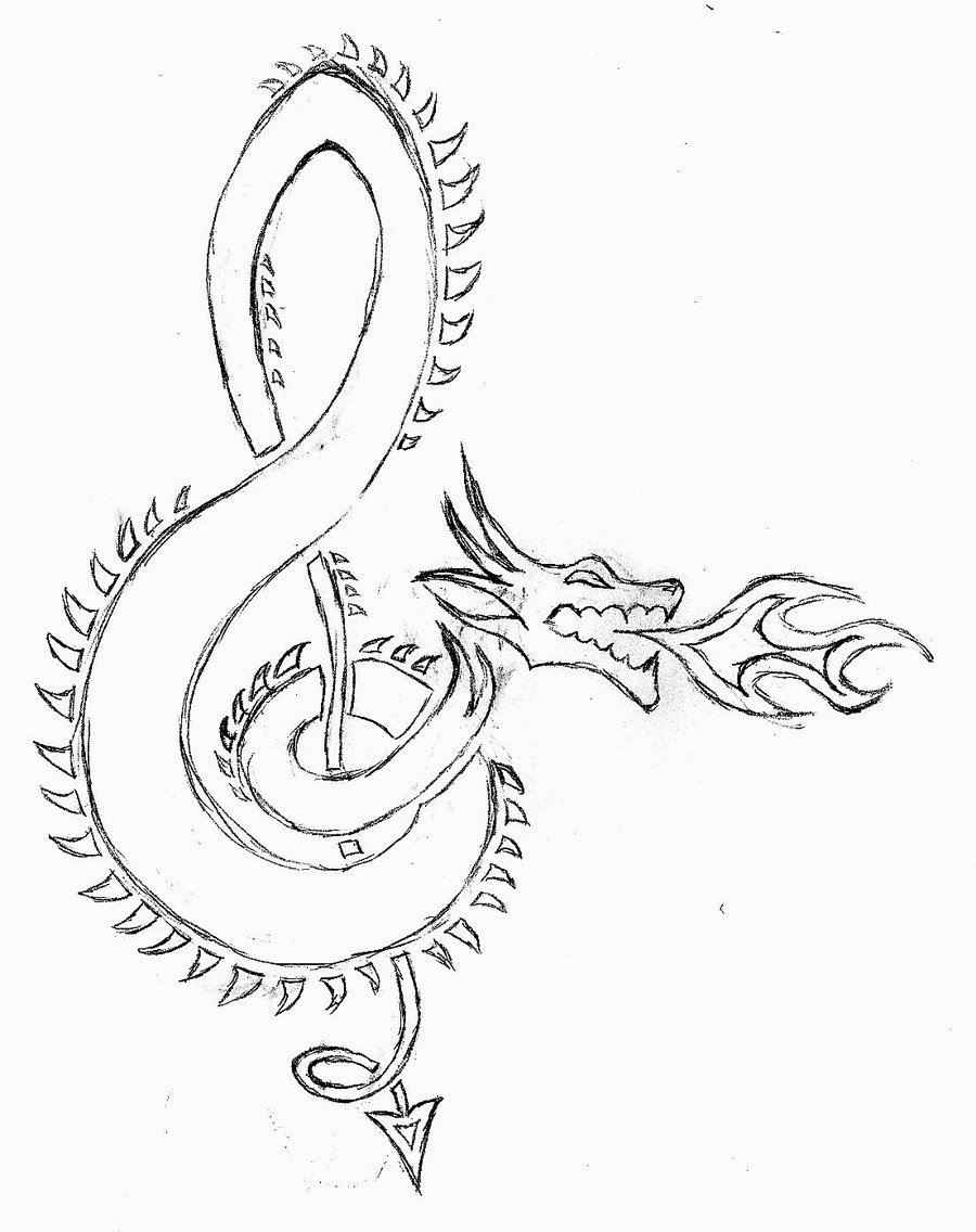 900x1136 Tribal Treble Clef By Balloon Fiasco