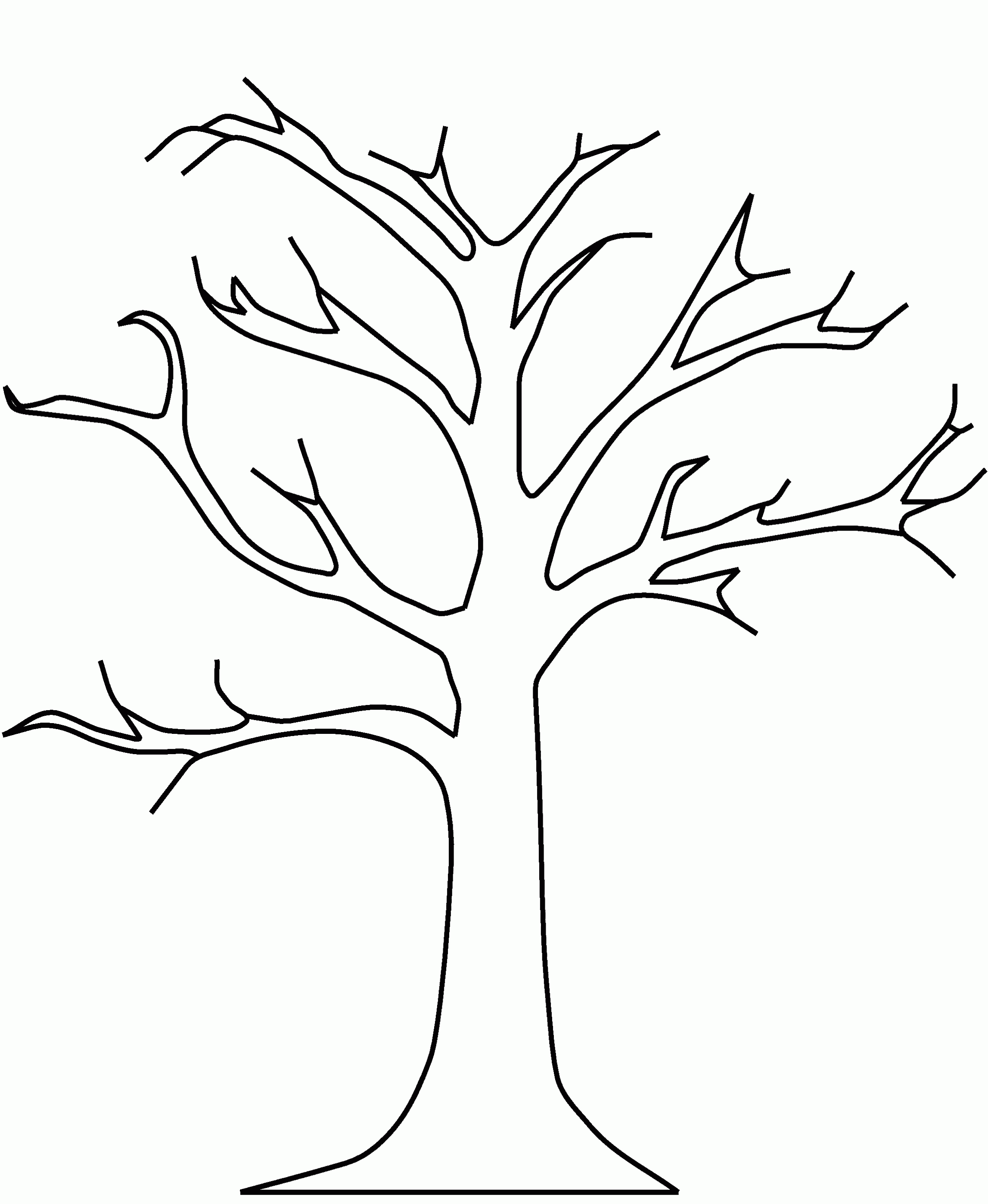 2294x2794 Simple Tree Coloring Page