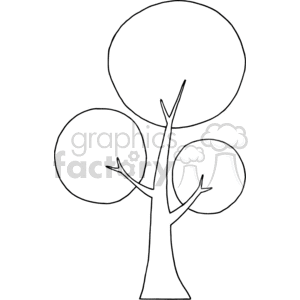 300x300 Royalty Free Black And White Tree Outline 382183 Vector Clip Art