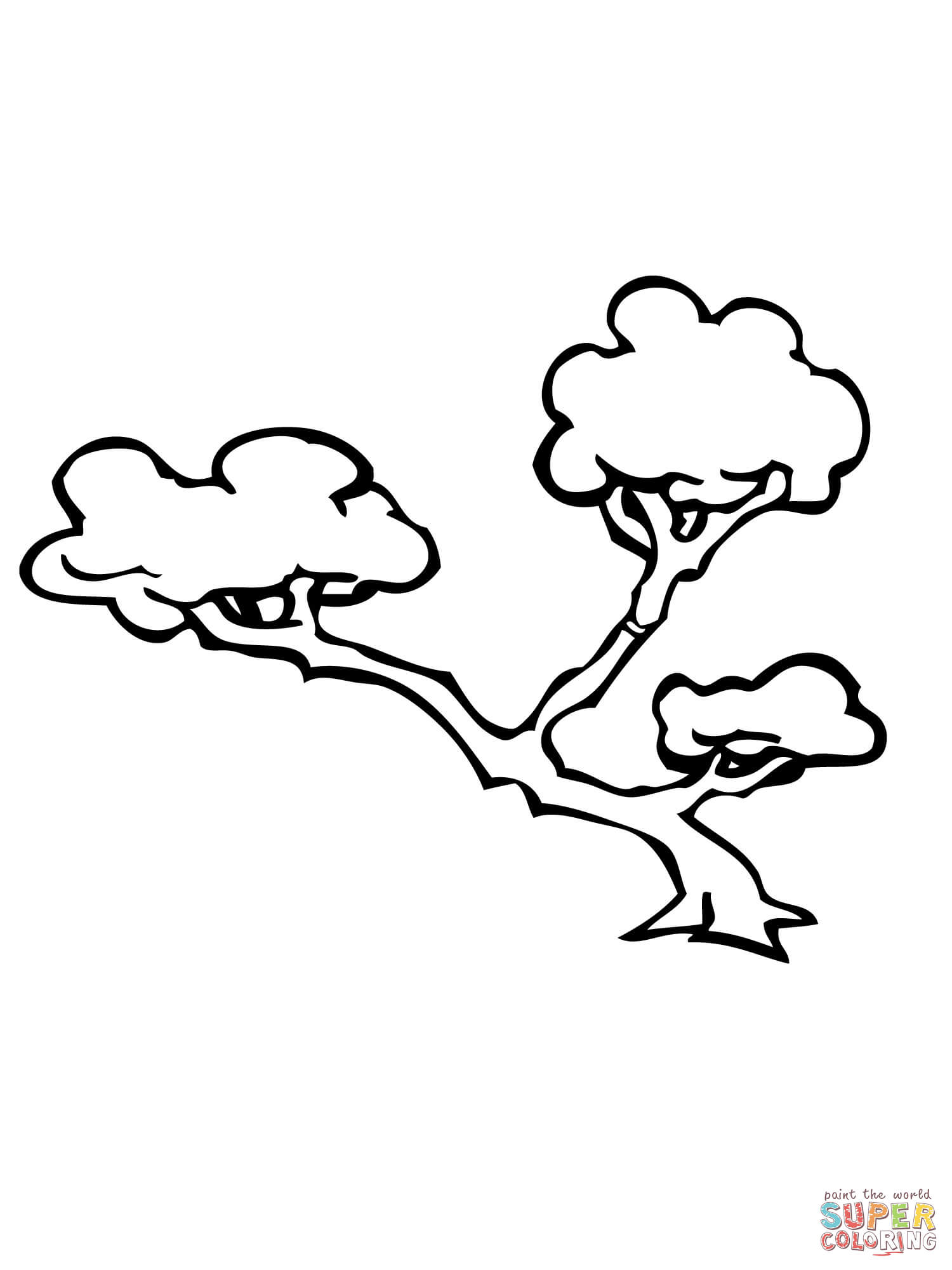 1500x2000 Bonsai Tree Coloring Page Free Printable Coloring Pages