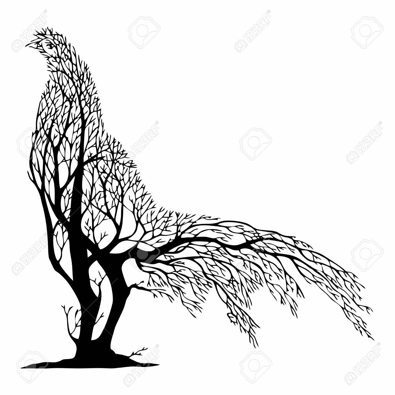 1300x1300 Chicken From Like A Tree Drawing Vector Royalty Free Cliparts