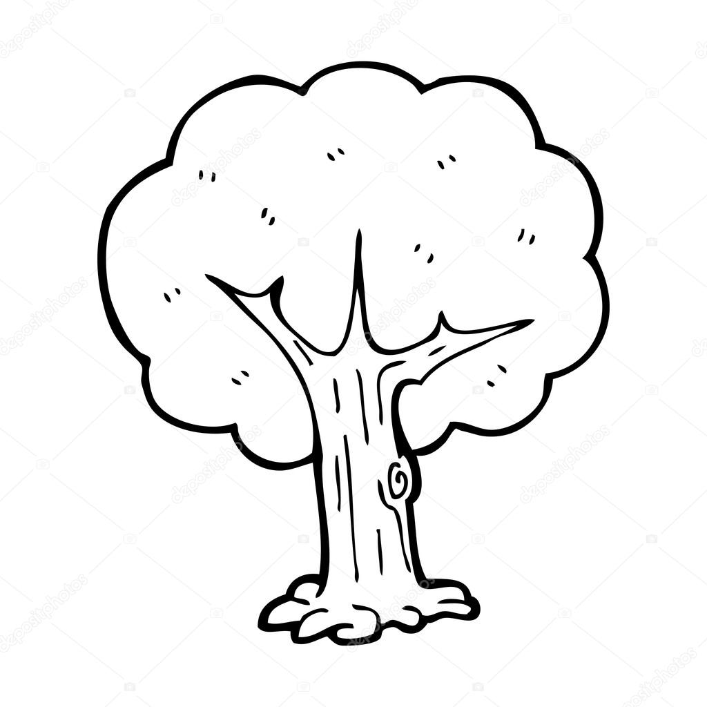 1024x1024 Tree Cartoon Stock Vector Lineartestpilot