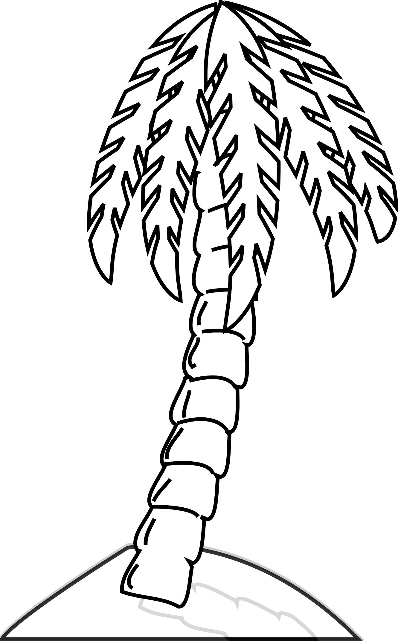 1331x2144 Tree Line Drawing Clip Art