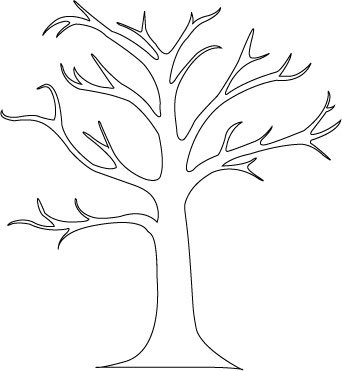 342x371 How To Create A Tree Mural Tree Outline, Kids Colouring