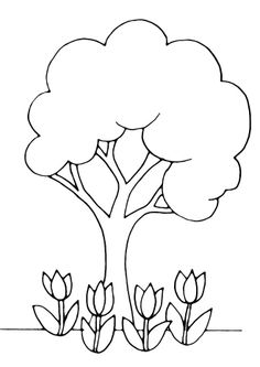 236x333 Tree Coloring Page Ready To Be Printed Askartelu, Syksy, Puut