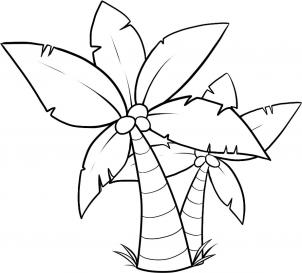 302x273 How To Draw How To Draw Palm Trees