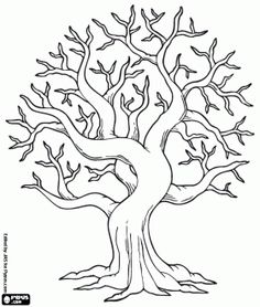 236x278 Tree With No Leaves Coloring Page Free Download