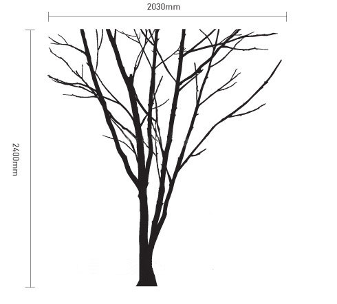 490x442 Lonely Winter Tree Wall Sticker