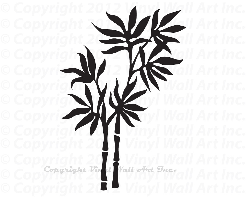 1000x801 Bamboo Plant Vinyl Wall Decal