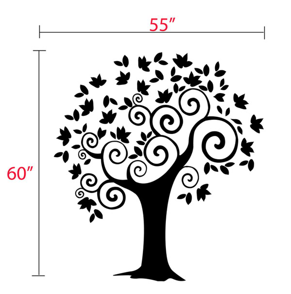 600x606 Tree Wall Decal Deco Art Sticker Mural Amazing Colors!, Decals By