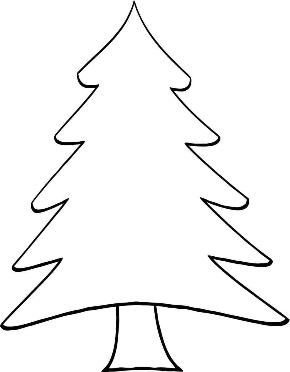 988x1264 Pictures Christmas Tree Drawing Outline,
