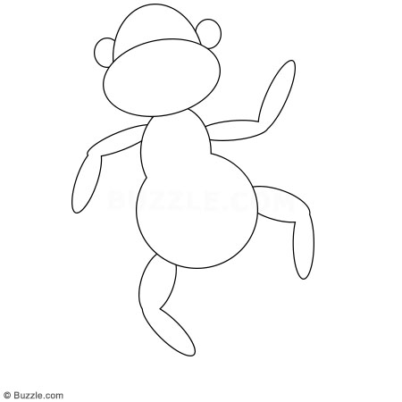 450x450 How To Draw A Monkey Hanging From A Tree Step By Step