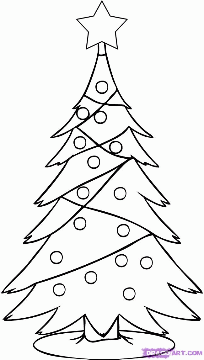 650x1148 How To Draw A Simple Christmas Tree, Step By Step, Christmas Stuff