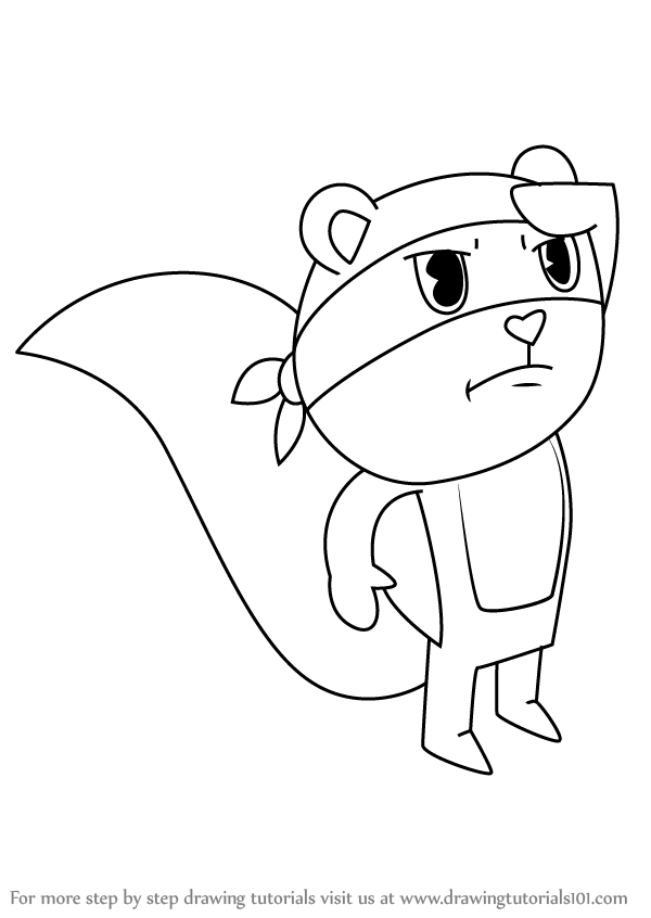 600x846 Learn How To Draw Splendont From Happy Tree Friends (Happy Tree