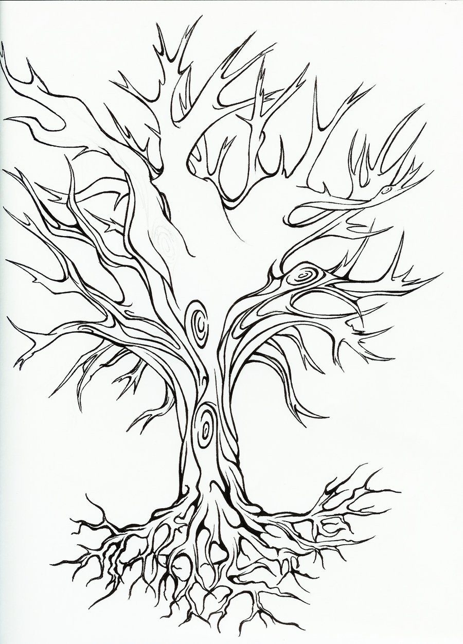 900x1252 Tree Tattoo Design Wip By Timburtonfan11