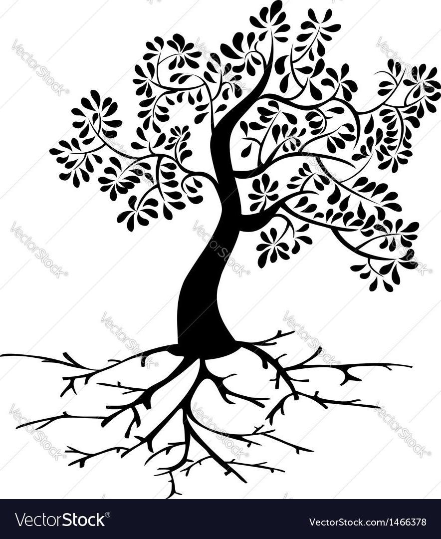 884x1080 Best 15 Top Black Tree Roots Silhouette Vector Cdr Images