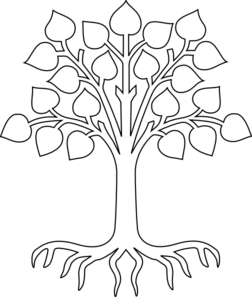 252x297 Tree With Rootswhite Clip Art