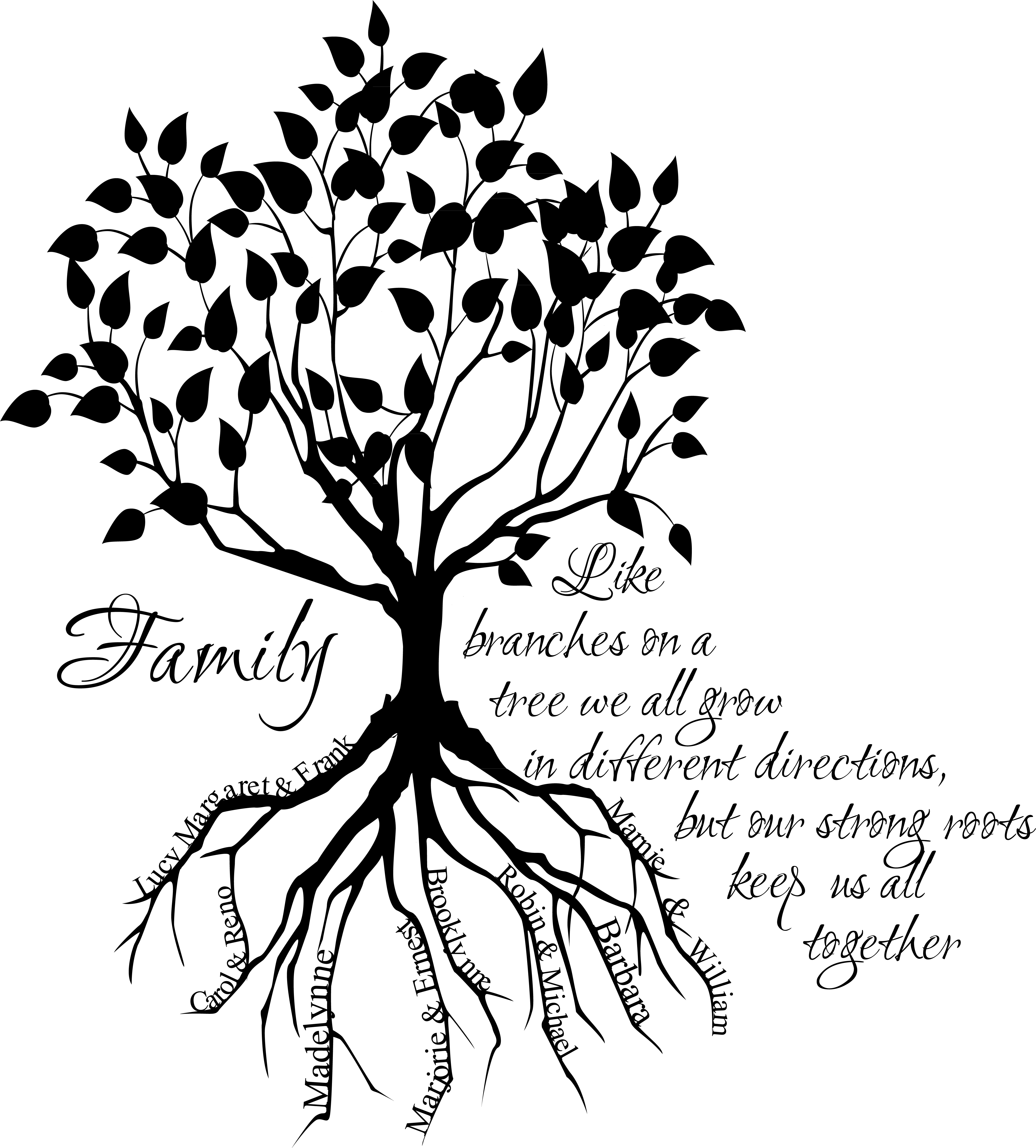 4681x5185 Drawn Line Art Giant Tree