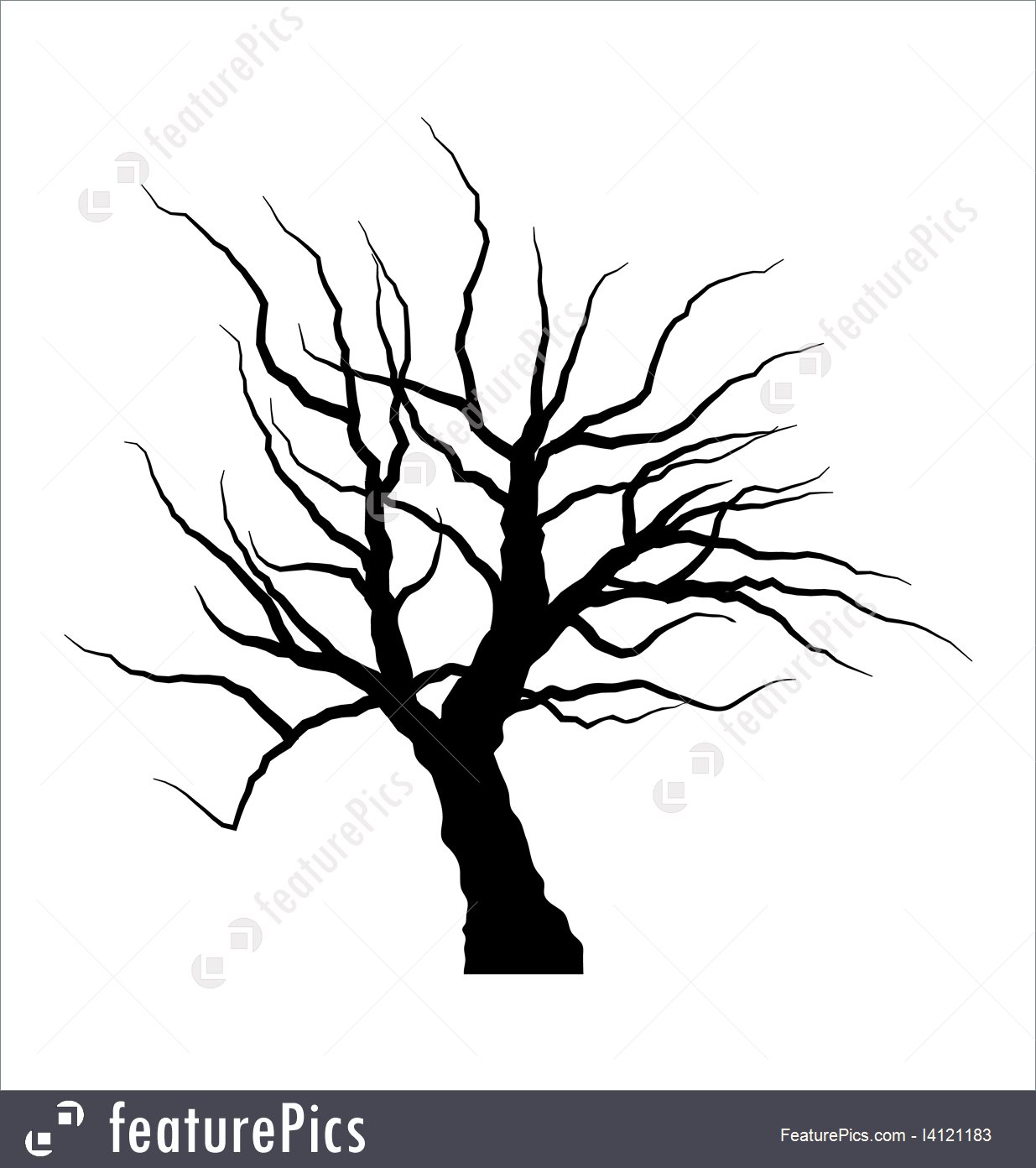 1235x1392 Illustration Of Dead Tree Without Leaves