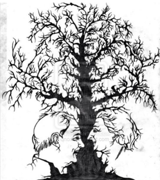 542x610 How Many Faces Do You See Trippy Face And Drawings