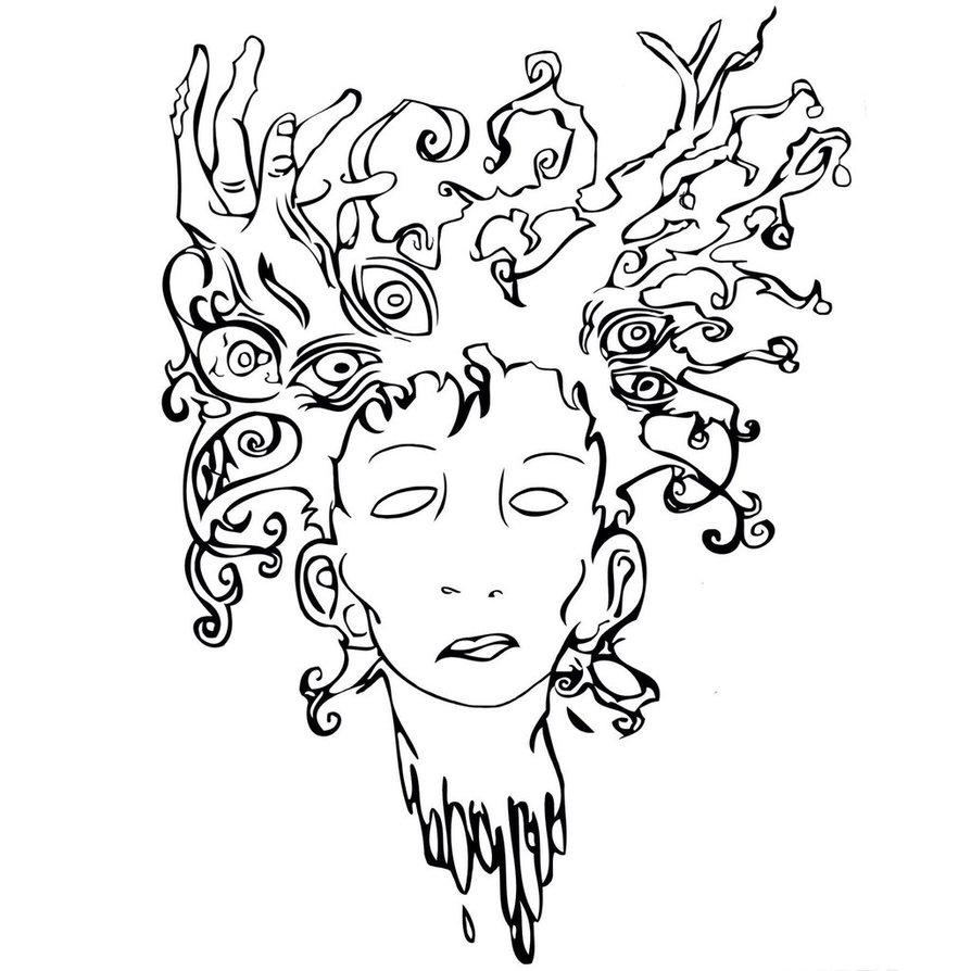 894x894 Tree Face By Djungeln