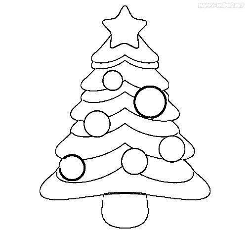 510x467 Christmas Tree Coloring Pages [Printable]