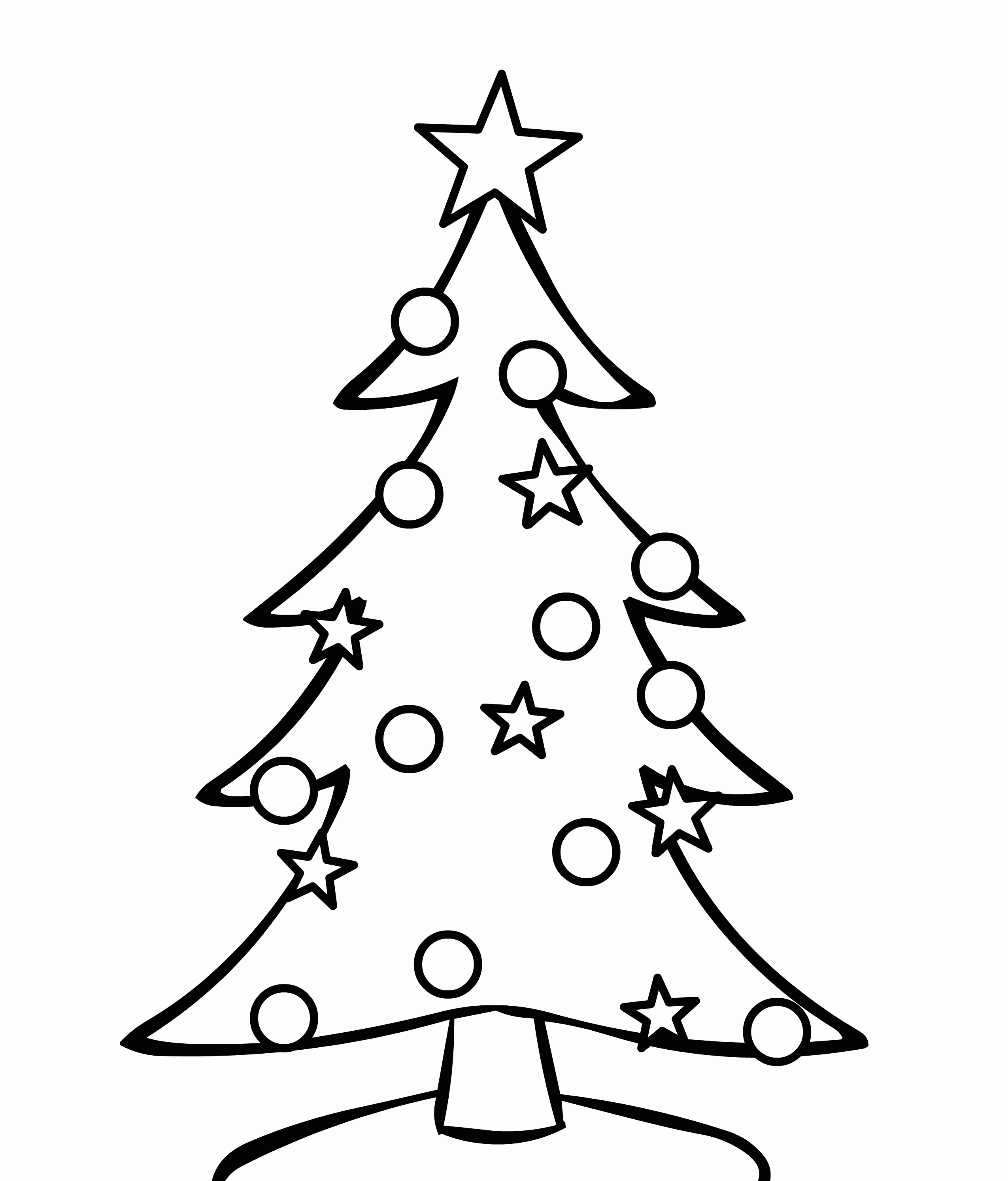 2550x2986 Christmas Tree Drawing 2017 Best Template Idea