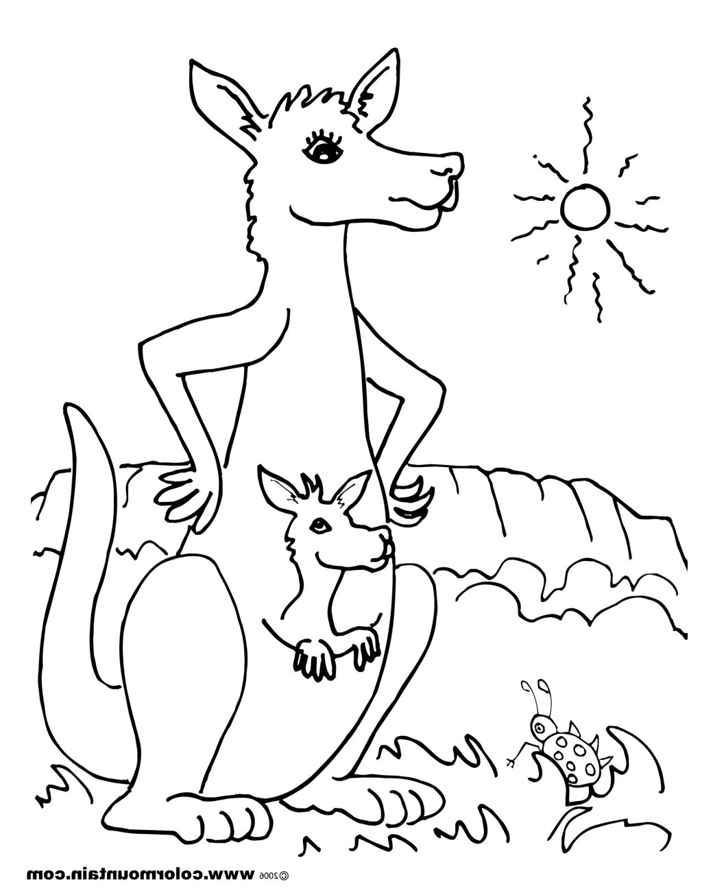 1024x1305 Kangaroo Coloring Page Coloring Pages Kids