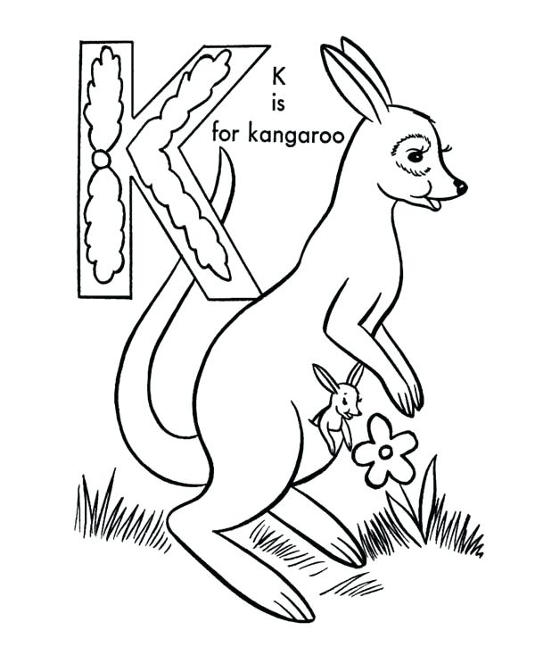 600x734 Top Rated Kangaroo Coloring Page Pictures Kangaroo And Baby