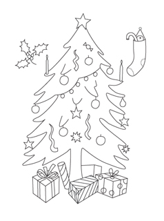 238x320 Printable Christmas Coloring Pages