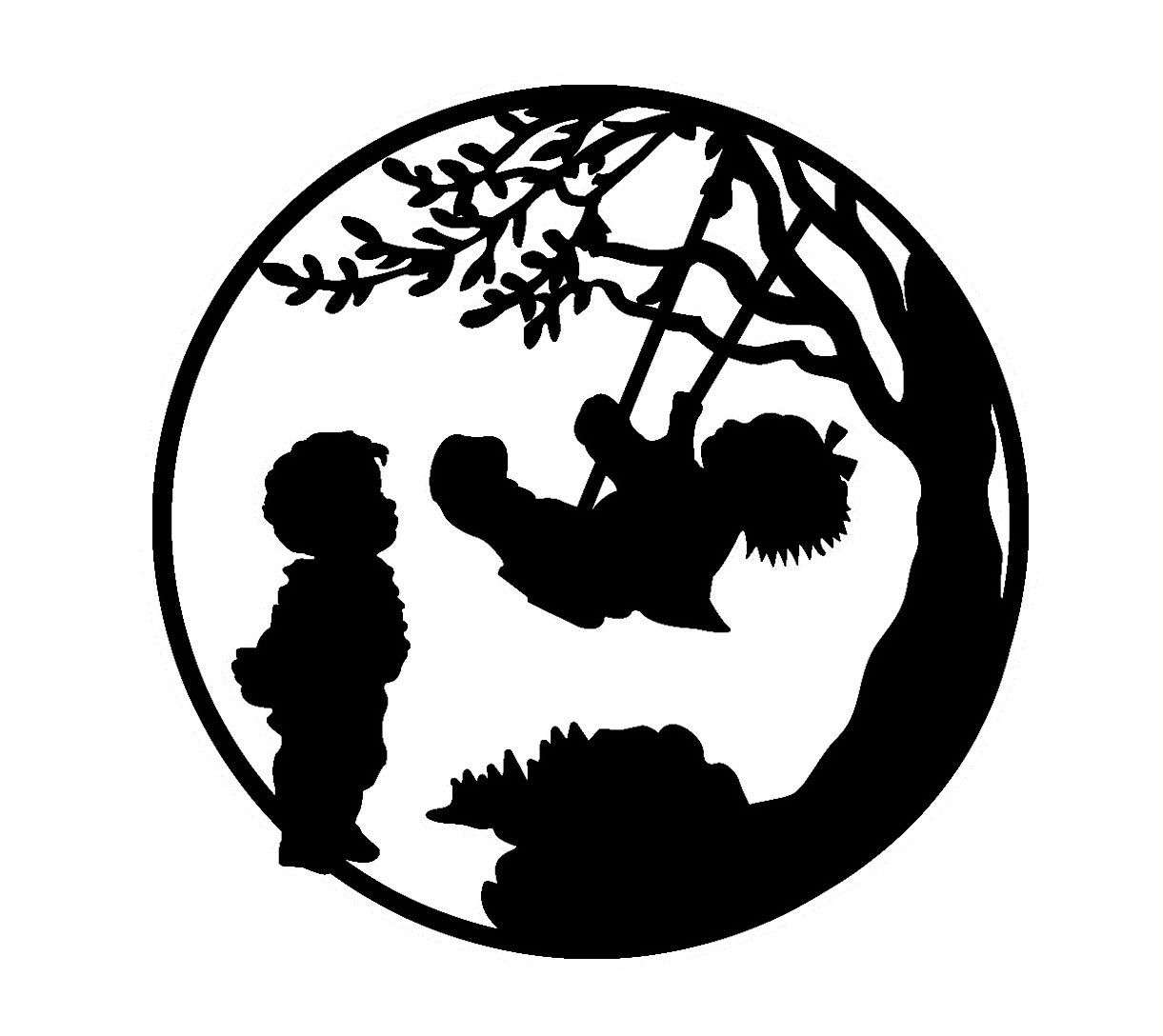 1221x1088 Kid Swinging With Tree Clipart
